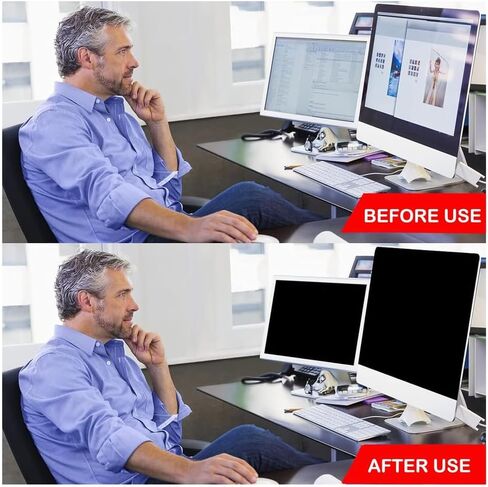 [2-Pack 21.5 inch Computer Privacy Screen for Desktop, Eye Protection Anti Blue Light Glare Screen Filter for Display, Two Installation Methods, Suitable with 21.5in 16:9 Widescreen display in Saudi Arabia