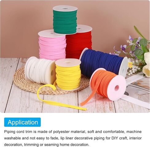 MECCANIXITY Piping Cord Trim 65 Yards 1/2 Inch Piping Tape for Sewing DIY Crafting Fabric Edge Trim White in Kuwait