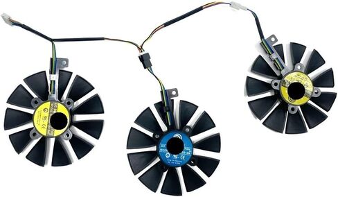 مروحة التبريد 87 مم PLD09210S12HH T1292215SU متوافقة مع Strix RX480 RX 580 GTX980TI R9 390 390X GTX1060 1070 1080 1070TI 1080TI (T129215SU) in Saudi Arabia