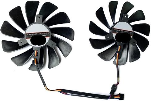 Cooling Fan 95MM 4PIN CF1010U12S FDC10U12S9-C Compatible with RX 5700 5700XT Challenger D OC Graphics Card Fan(FDC10U12S9-C) in Saudi Arabia