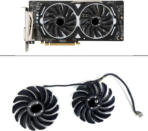Ball Bearing Bearing Video Card Cooling Fan 85MM 4PIN PLD09210B12HH RX470 480 GPU Fan for RX570 RX470 480 in Saudi Arabia
