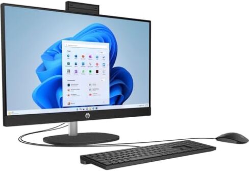 HP 24-CR100 Business All-in-One Desktop 2024 23.8 "FHD 1920X1080 Touchscreen ، Intel Core Ultra 5 125U 12-Core Intel Iris XE Graphics ، 64GB DDR5 4TB SSD Wi-Fi Bluetooth 5.3 Windows 11 Home in Kuwait