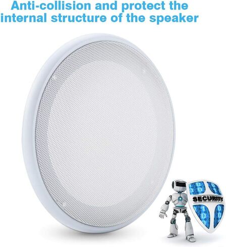 2PCS 6.5/8 inch Speaker Grille Car Audio Speaker Cover Decorative Circle Metal Mesh Protector Speaker Cover for Home Speakers, Ceilings, Car Audio Systems(8inch) in Saudi Arabia