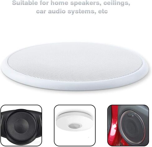 2PCS 6.5/8 inch Speaker Grille Car Audio Speaker Cover Decorative Circle Metal Mesh Protector Speaker Cover for Home Speakers, Ceilings, Car Audio Systems(8inch) in Saudi Arabia