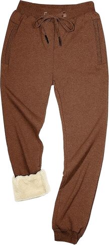 Faleave Men's Warm Sherpa Lined Sweatpants Fleece Pants Thicken Active Jogger Sports in Kuwait