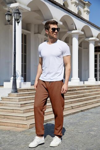 Faleave Men's Warm Sherpa Lined Sweatpants Fleece Pants Thicken Active Jogger Sports in Kuwait