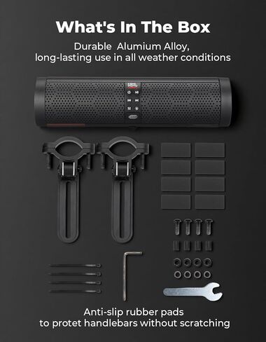 KEMIMOTO Motorcycle 4 Speakers Bluetooth-Compatible Waterproof Sound Bar Radio,USB Sound System,RGB LED Light,7/8-1.2" Handlebar Speaker Aluminum Alloy in Saudi Arabia