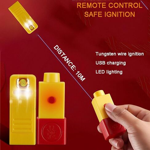USB Charging Remote Control Lgnition Lighter with Lights, 10M Effective Distance, Flameless Ignition, Electric Lighter for Candle, Camping, Survival, Kitchen (3) in Kuwait