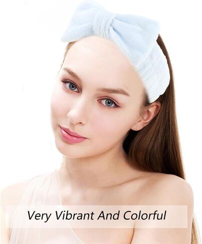 AOPRIE 6Pieces Spa Headbands for Women Washing Face Spa Headbands Bow Hair Band Women Facial Makeup Head Band Soft Coral Fleece Head Wraps For Shower Washing Face Mask in Kuwait
