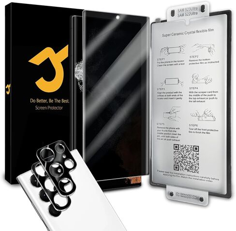 2+2 حزمة لـ Samsung Galaxy S22 واقي شاشة الخصوصية الفائقة [Not Glass] ، 2 حزمة من السيراميك مع 2 حزمة واقي عدسة الكاميرا ، مضاد للتجس in Saudi Arabia