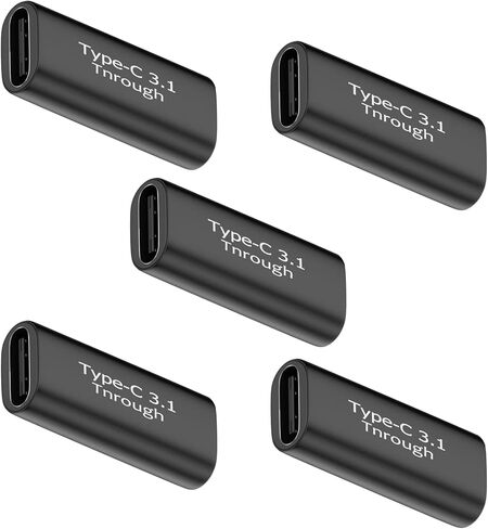 USB C أنثى إلى موصل أنثى ، يدعم مقرن USBC 5PACK ما يصل إلى 10 جيجابت في الثانية ونقل بيانات 100 واط بسرعة 100 واط in Saudi Arabia