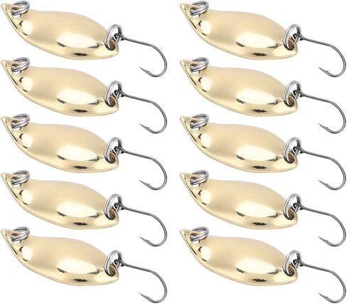 10pcs/lot fishing lures kits baits paits spoon- الطعوم الاصطناعية الترتر الطعم الطعوم الطعوم الملحقات الصيد الصلبة الملحق (الذهب -2.5 جم) in Saudi Arabia