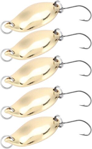 10pcs/lot fishing lures kits baits paits spoon- الطعوم الاصطناعية الترتر الطعم الطعوم الطعوم الملحقات الصيد الصلبة الملحق (الذهب -2.5 جم) in Saudi Arabia