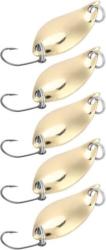 10pcs/lot fishing lures kits baits paits spoon- الطعوم الاصطناعية الترتر الطعم الطعوم الطعوم الملحقات الصيد الصلبة الملحق (الذهب -2.5 جم) in Saudi Arabia
