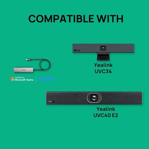 Yealink BYOD-BOX HUB لـ UVC34 UVC40 E2 مؤتمرات كاميرا الفيديو المصممة خصيصًا للعمل بين كاميرا UVC وأجهزة الكمبيوتر المحمولة مع مجموعة اجتماعات كاميرا الويب الخاصة بمنفذ TYPE-C لغرفة المؤتمر in Saudi Arabia