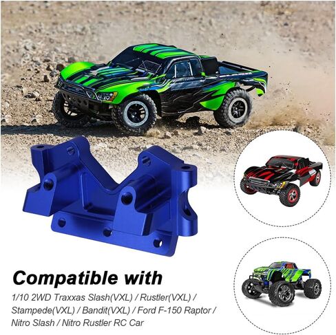 حاجز أمامي من الألومنيوم من HobbyPark لـ 1/10 Traxxas 2WD Slash، Rustler، Stampede، Bandit، استبدال 2530 2530A، أخضر مؤكسد in Kuwait