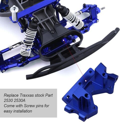 حاجز أمامي من الألومنيوم من HobbyPark لـ 1/10 Traxxas 2WD Slash، Rustler، Stampede، Bandit، استبدال 2530 2530A، أخضر مؤكسد in Kuwait