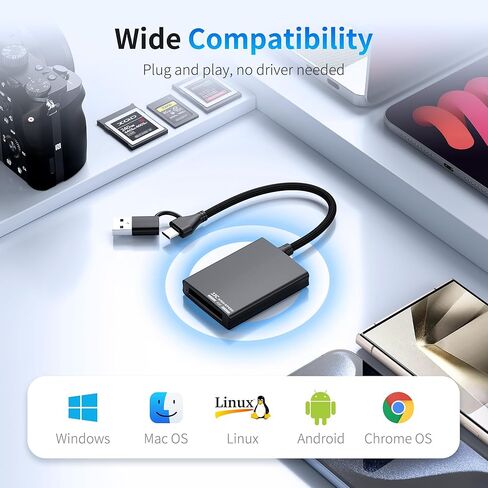 JJC CFexpress Type B Card Reader USB Adapter & 6 Slots Card Case for CFexpress Type B Card (Card Reader Not for XQD Card) in Kuwait