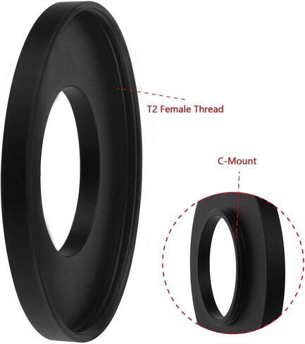 Astromania Astronomical T2-Extension Tube Kit for Cameras and eyepieces - Length 5mm 8mm 10mm 40mm - Bundle with - T2 Female Thread to C-Mount Camera Adapter in Saudi Arabia