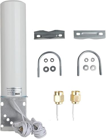 High Gain 10-12dBi Dual SMA Male 698-2700 MHz 3G/4G LTE Omni-Directional Outdoor Pole/Wall Mount Antenna for Mobile Cell Phone Cellular 4G LTE Router Modem Gateway in Saudi Arabia