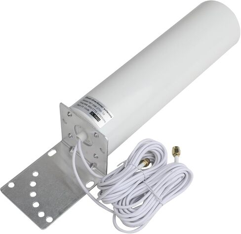 High Gain 10-12dBi Dual SMA Male 698-2700 MHz 3G/4G LTE Omni-Directional Outdoor Pole/Wall Mount Antenna for Mobile Cell Phone Cellular 4G LTE Router Modem Gateway in Saudi Arabia