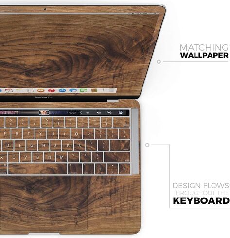 Raw Wood Planks V11 Full-Body Wrap Scratch Resistant Decal Skin-Kit Compatible with MacBook 16" Pro M1 (A2485) in Saudi Arabia
