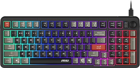 MSI Forge GK110 US-لوحة مفاتيح ميكانيكية ، RGB ، مريح ، مضاد للزاوية ، زاوية قابلة للتعديل (أسود) in Saudi Arabia