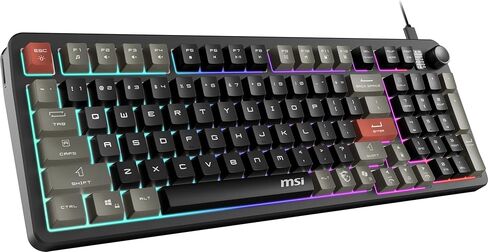 MSI Forge GK110 US-لوحة مفاتيح ميكانيكية ، RGB ، مريح ، مضاد للزاوية ، زاوية قابلة للتعديل (أسود) in Saudi Arabia