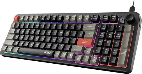 MSI Forge GK110 US-لوحة مفاتيح ميكانيكية ، RGB ، مريح ، مضاد للزاوية ، زاوية قابلة للتعديل (أسود) in Saudi Arabia