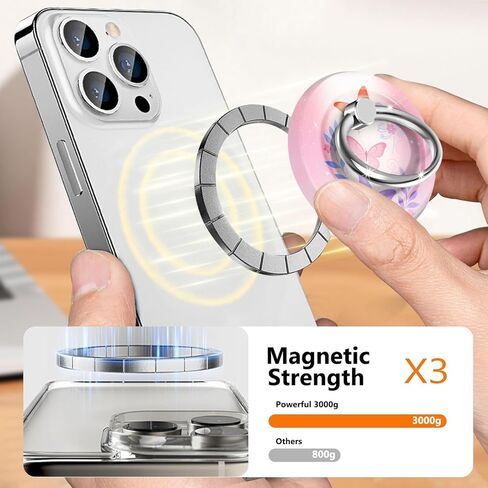 متوافق مع حامل رنين الهاتف Magsafe - حامل قبضة الهاتف المغناطيسي لطيف ، حامل حلقة قابل للتعديل وقابل للإزالة للهواتف الذكية والأجهزة اللوحية ، عباد الشمس النابض بالحياة in Saudi Arabia