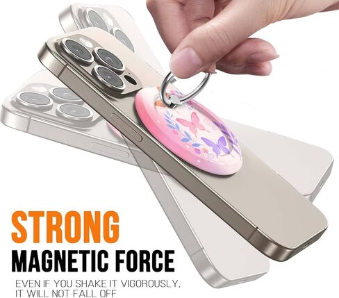 متوافق مع حامل رنين الهاتف Magsafe - حامل قبضة الهاتف المغناطيسي لطيف ، حامل حلقة قابل للتعديل وقابل للإزالة للهواتف الذكية والأجهزة اللوحية ، عباد الشمس النابض بالحياة in Saudi Arabia