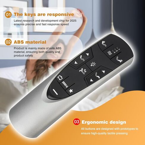 RF358A RF502A استبدال التحكم عن بُعد لـ Tempurpedic ERGO/ERGO تمتد قاعدة سرير قابلة للتعديل JDLK.33.01.18 ، مسافة تحكم تزيد عن 26 قدمًا in Kuwait