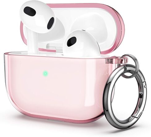 ULAK Compatible with AirPods 3 Case for Women Girls, Pink in Saudi Arabia
