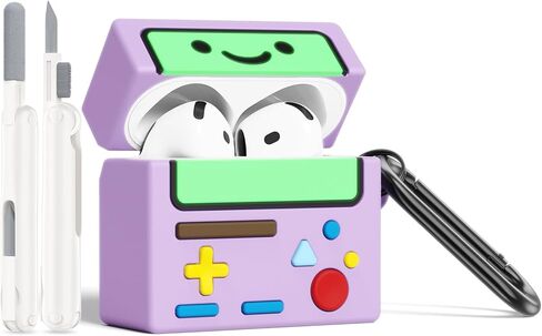 AirPod 4 Case Cover, KOREDA Cute Cartoon Game Case for Airpods 4th Generation (2024), Funny Kawaii 3D Cartoon Silicone Case for Women Girls (Purple) in Kuwait