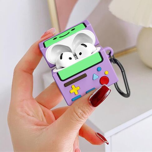 AirPod 4 Case Cover, KOREDA Cute Cartoon Game Case for Airpods 4th Generation (2024), Funny Kawaii 3D Cartoon Silicone Case for Women Girls (Purple) in Kuwait