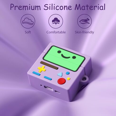 AirPod 4 Case Cover, KOREDA Cute Cartoon Game Case for Airpods 4th Generation (2024), Funny Kawaii 3D Cartoon Silicone Case for Women Girls (Purple) in Kuwait