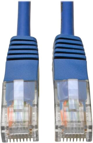 Eaton Tripp Lite N002-014-BL-Blat 5e Ethernet Patch Cable 14 FT Blue ، 350MHz UTP ، RJ45 M/M ، POE LAN Network PVC-Cloud Care Bundle Configured Bundle مؤهلة (50 حزمة) in Saudi Arabia
