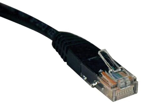 TRIPP Lite Eaton Series N002-010-BK CAT5E Ethernet Patch Cable 10 FT ، RJ45 M/M ، 350 MHz UTP مقولبة ، Gigabit Poe ، Black ، Cloud Care Bundle مؤهلة (50 حزمة) in Kuwait