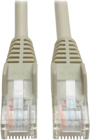 Tripp Lite Eaton Series N001-010-GY CAT5E Ethernet Patch Cable ، 10 FT ، RJ45 M/M ، 350MHz 1GBPS GIGABIT ، POE BOOTLED SNAGLES in Saudi Arabia