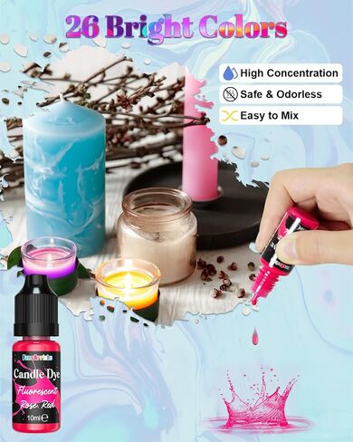 FansArriche Candle Dye - 18 Colors Liquid Oil-Based Dye for Candle Wax in Saudi Arabia
