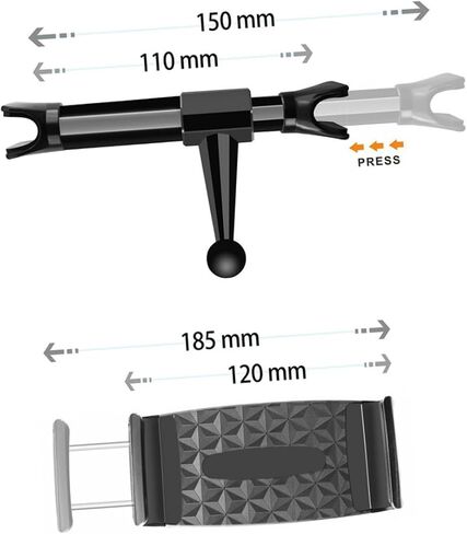 Rotating Car Seat Holder Tablet Bracket for Phone Car Headrest Mount Random Color in Saudi Arabia