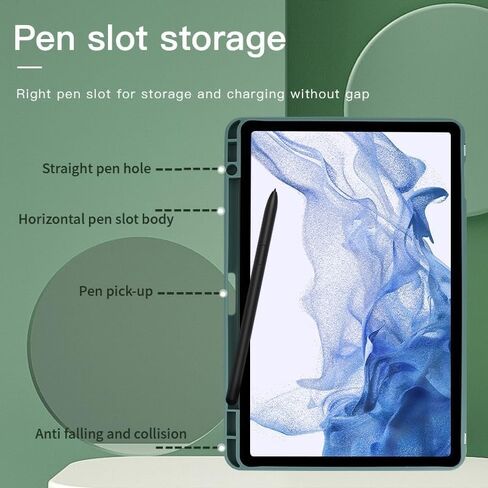 السفر على حالة الكمبيوتر اللوحي متوافقة مع طراز Samsung Galaxy Tab A9+ 10.5 بوصة 2023 (SM-X210/X216/X218) ، 360 درجة المتوافقة مع الجهاز اللوحي الذكي ، الغطاء الخلفي للكمبيوتر الشخصي ، الغطاء الصلب ، العلبة in Saudi Arabia