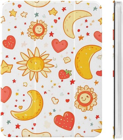 Sun Moon Strawberry Stars Case with Pen Holder Slim Lightweight Trifold Stand متوافق مع iPad Mini 4/5/6 Mini4/5 （7.9in） in Kuwait