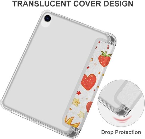 Sun Moon Strawberry Stars Case with Pen Holder Slim Lightweight Trifold Stand متوافق مع iPad Mini 4/5/6 Mini4/5 （7.9in） in Kuwait