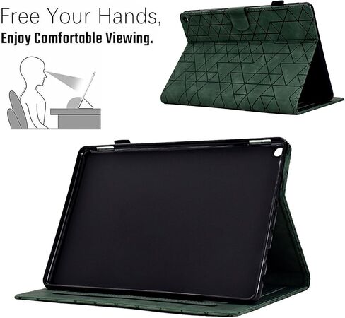 Tablet Travel Premium Leather Folio Case متوافق مع Kindle Fire HD10/HD10 بالإضافة إلى 2021 مع عرض متعدد الزوايا وحماية لميزة النوم/الاستيقاظ التلقائي in Kuwait