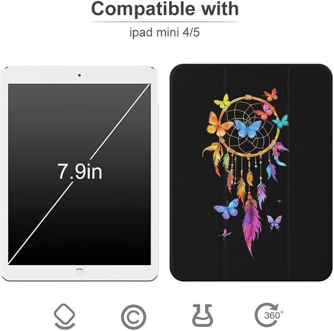 Case Dream Cashers مع حامل القلم Trifold Slim خفيف الوزن متوافق مع iPad Mini 4/5/6 Mini4/5 （7.9in） in Kuwait