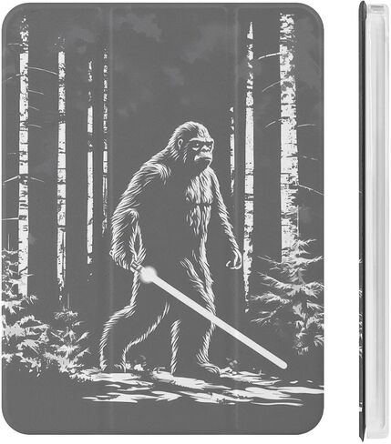 Sasquatch Bigfootw with Laser Swords Case with Pen Holder Slim Lightweight Trifold Stand Compatible with iPad mini 4/5/6 Mini6（8.3in） in Saudi Arabia