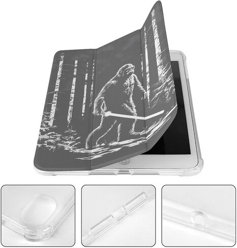 Sasquatch Bigfootw with Laser Swords Case with Pen Holder Slim Lightweight Trifold Stand Compatible with iPad mini 4/5/6 Mini6（8.3in） in Saudi Arabia