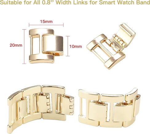 Wonmille Extra 0.8 '' Links 3 Pits Pack Watch Band فقط مناسبة لجميع السلاسل بعرض 2 سم in Kuwait
