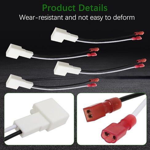 4Pcs 72-8104 Speaker Adapter Wire Harness Fit for 2008-2019 Toyota Tacoma Tundra Camry 4 Runner Scion Corolla Modes, Front and Rear Door Speaker Wiring Harness Adapter Plug (72-8104) in Kuwait